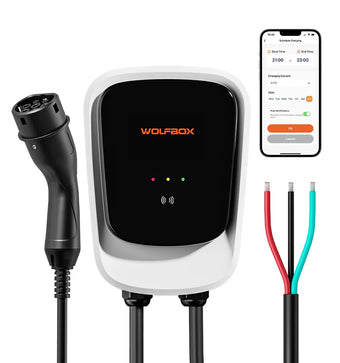 Wallbox Wolfbox 7kW 32A Type 2 | Ecrã LCD | APP + Cartão RFID | IP66