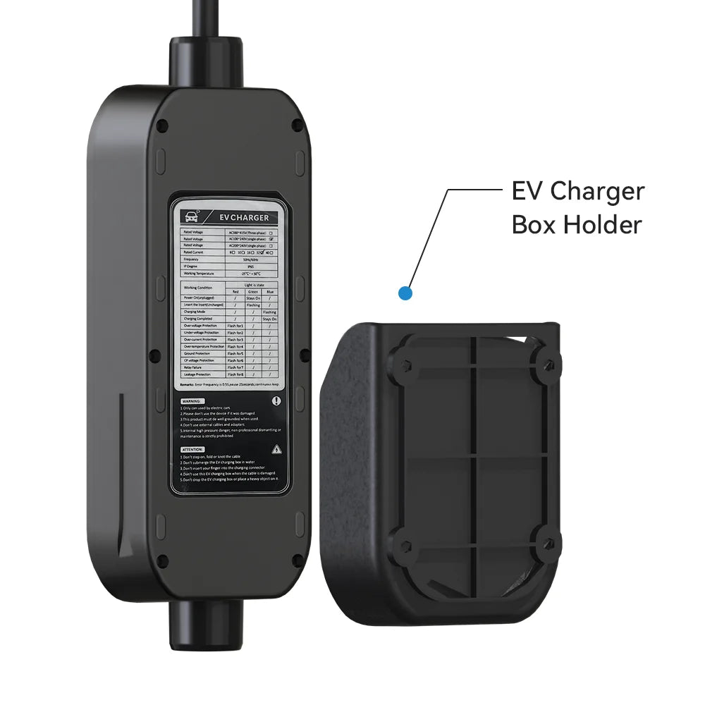 Carregador EV Portátil Khons 3.5kW 16A Tipo 2 | Bluetooth + APP | IP65 | Cabo TPU 5m | Schuko