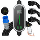 Carregador EV Portátil 7kW 32A Type 2 — Wi-Fi & App | Corrente Ajustável