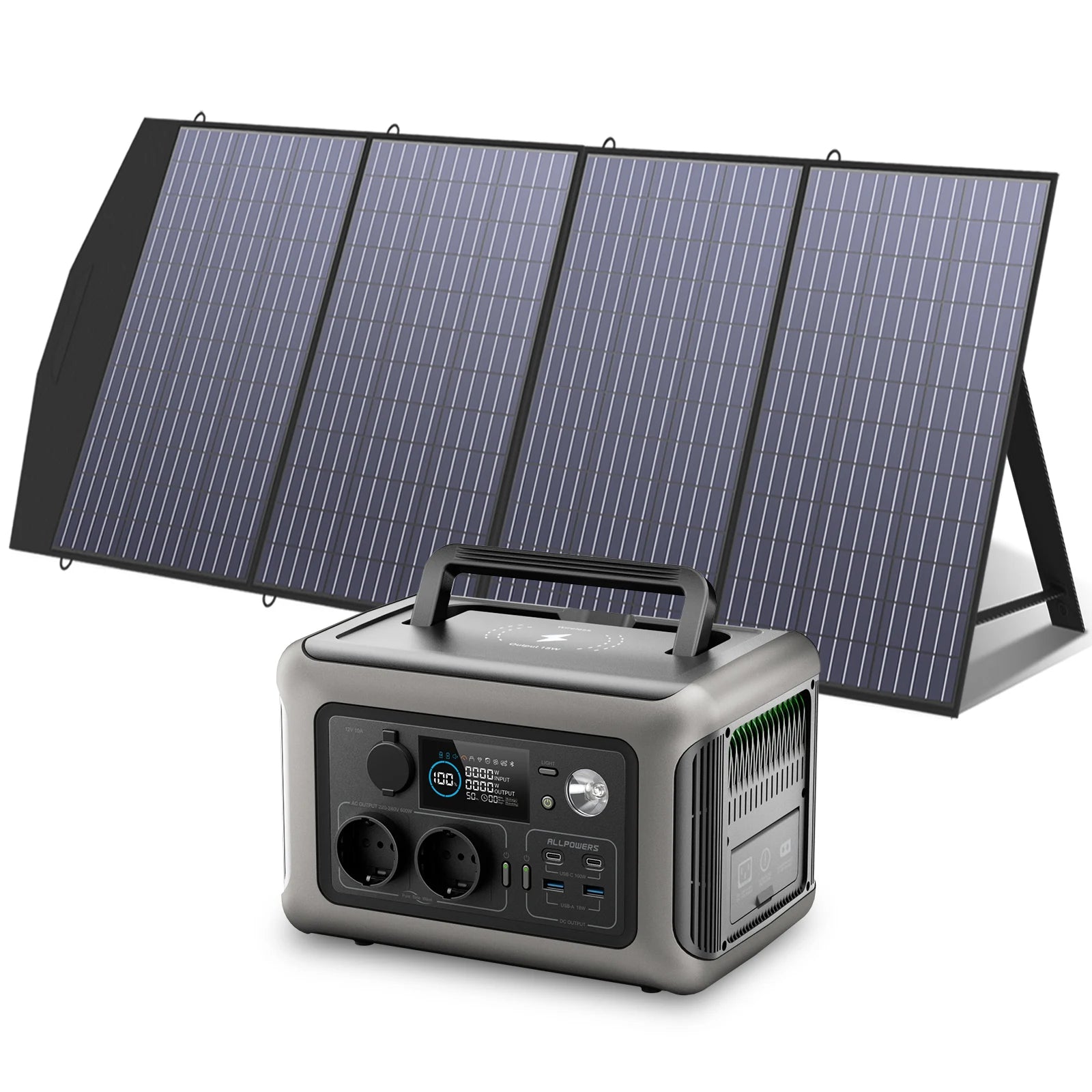 Estação de Energia ALLPOWERS R600 600W / 299Wh UPS + Painel Solar Opcional - IKERO.ENERGY