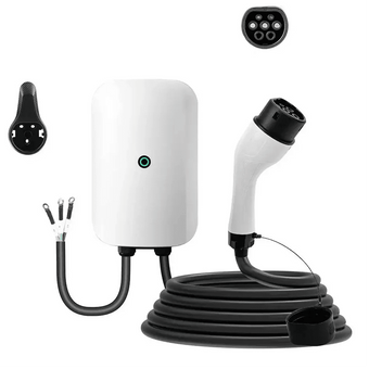 Wallbox 7kW Type 2 com Cabo 10 Metros - Carregador EV Fixo 32A - IKERO.ENERGY