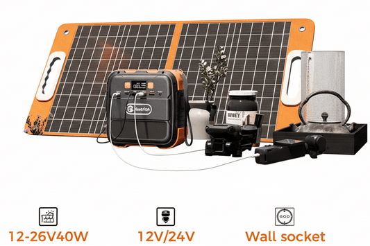 Estação de Energia FlashFish A101 120W / 97Wh + Painel Solar 60W - Kit Completo - IKERO.ENERGY