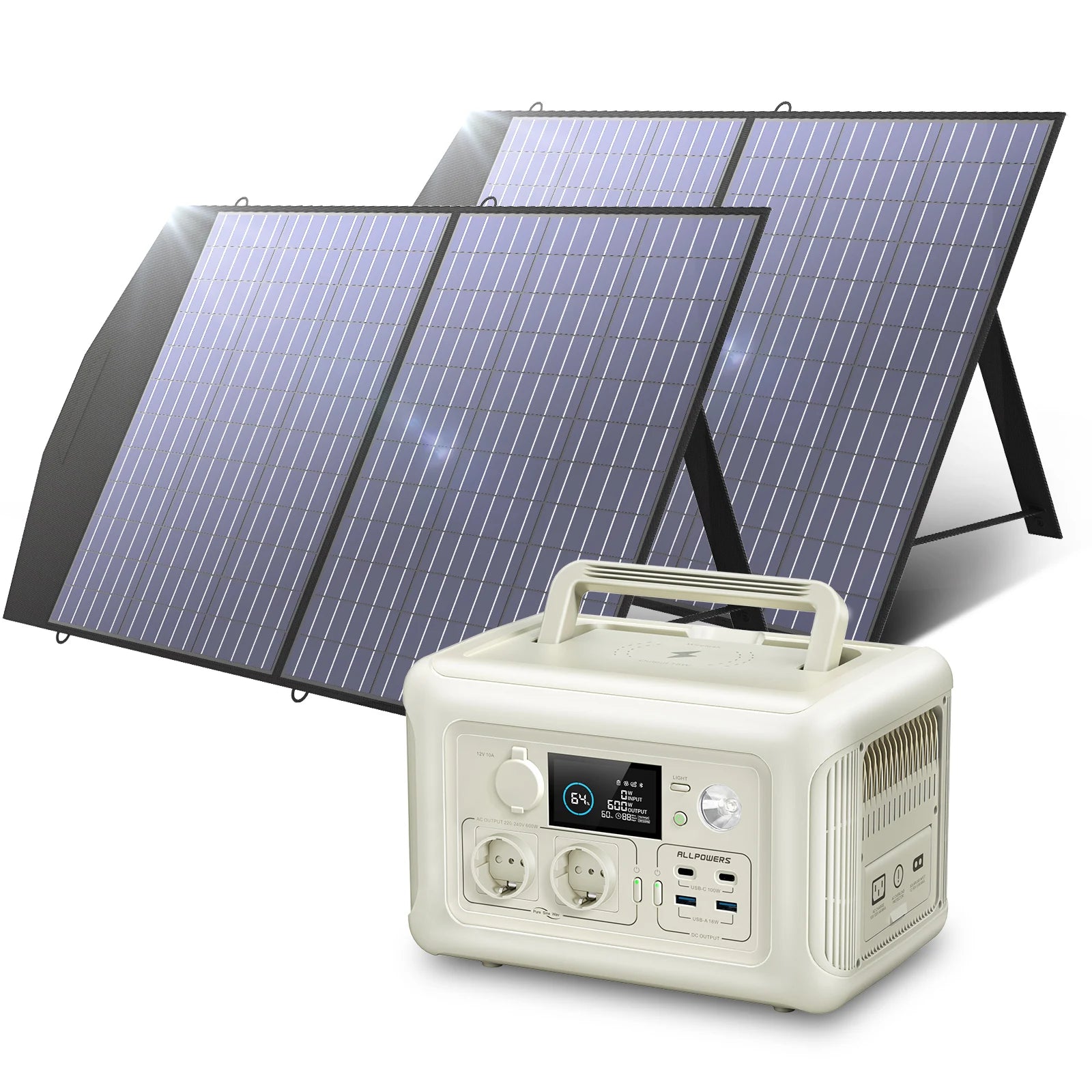 Estação de Energia ALLPOWERS R600 600W / 299Wh + Painel Portátil Opcional - IKERO.ENERGY
