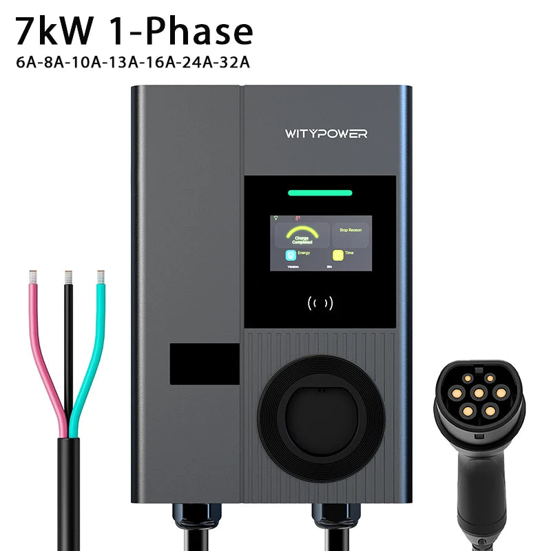 Wallbox WityPower 7 / 11 / 22kW Type 2 | Wi-Fi + APP | IP66 | Corrente Ajustável | TUV/CE