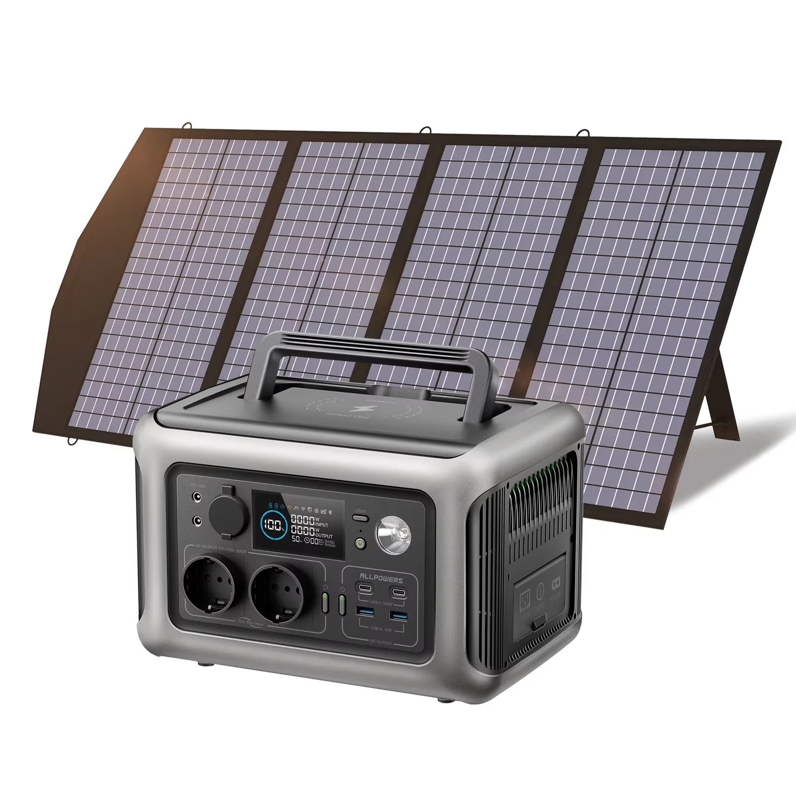 Estação de Energia ALLPOWERS R600 600W / 299Wh UPS + Painel Solar Opcional - IKERO.ENERGY