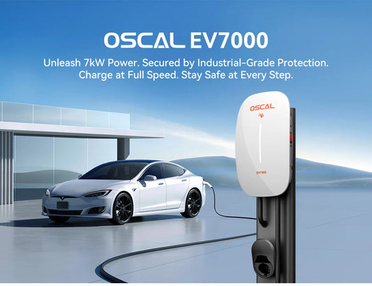 Wallbox EV7000 7kW 32A Type 2 | RFID + APP | Nível 2 | Instalação em Parede