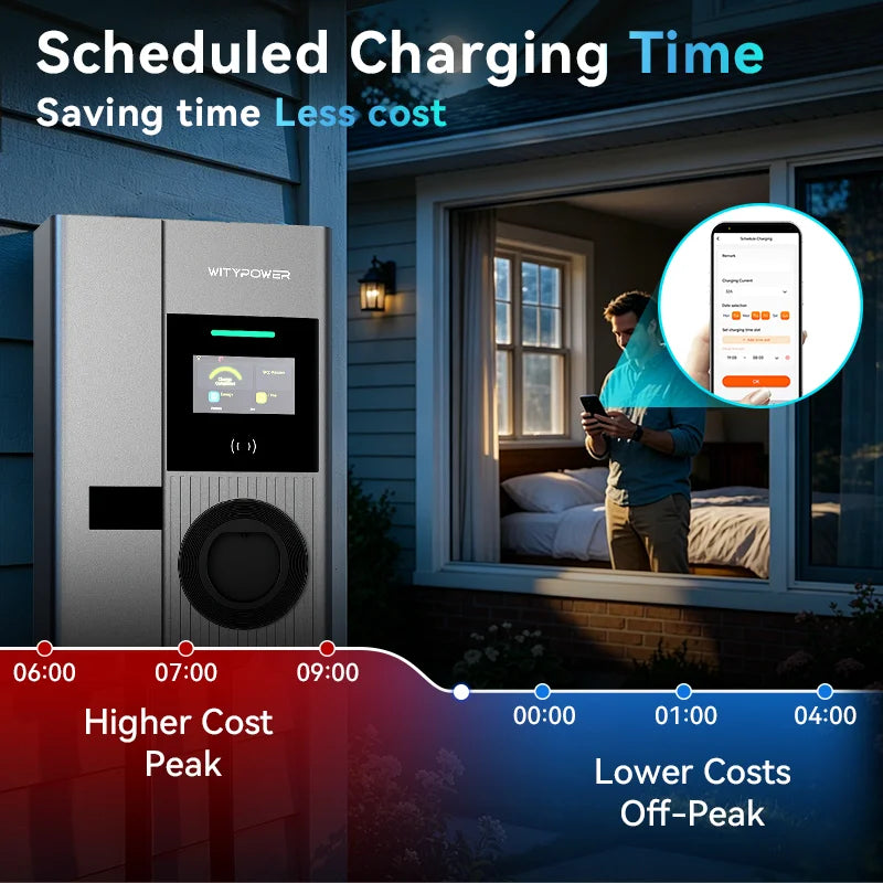Wallbox WityPower 7 / 11 / 22kW Type 2 | Wi-Fi + APP | IP66 | Corrente Ajustável | TUV/CE
