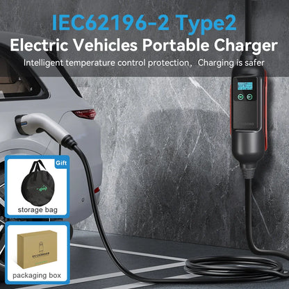 Carregador EV Portátil Khons 11kW 16A Trifásico Type 2