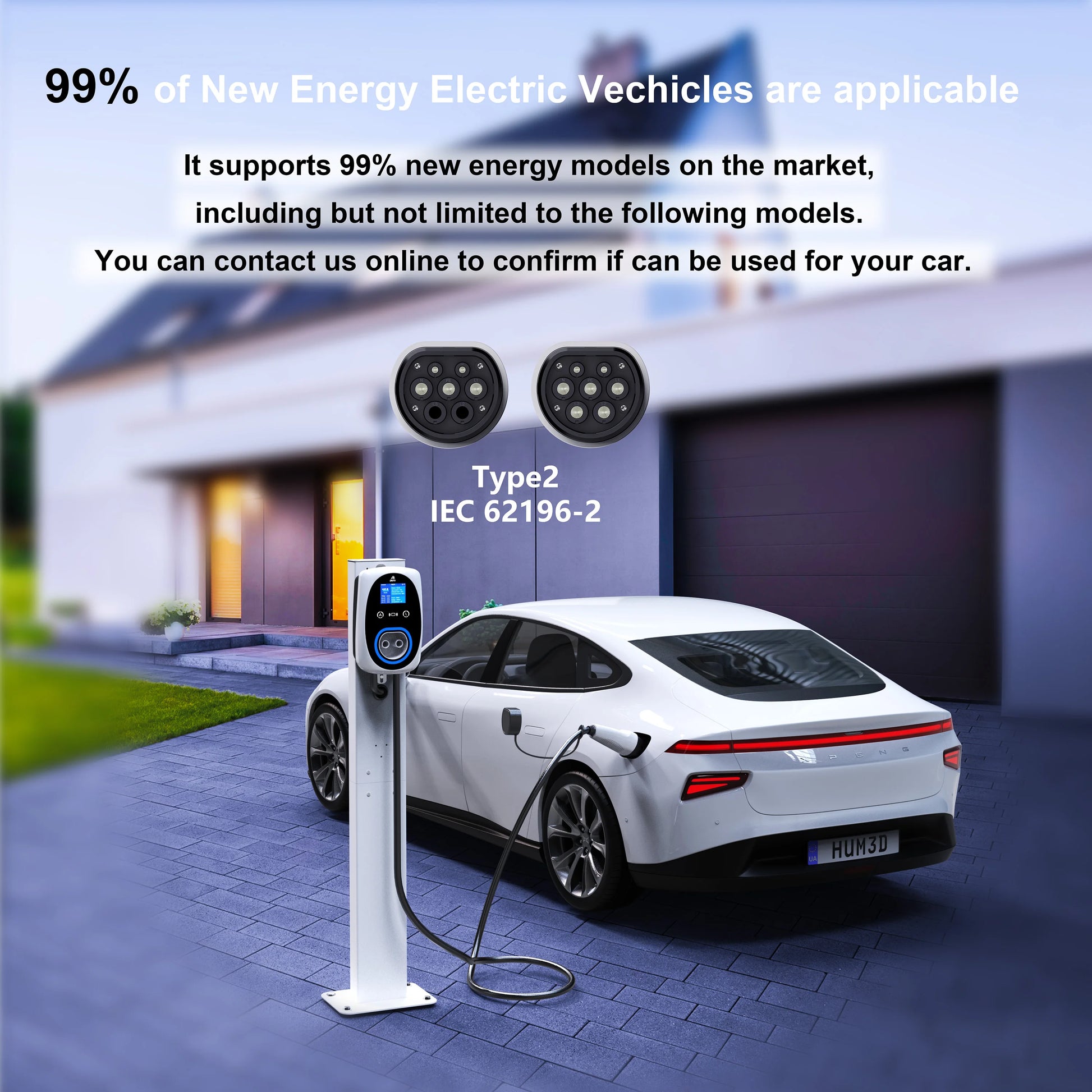 Wallbox GWUYU 11kW 16A Type 2 | Wi-Fi + APP | EVSE Doméstico