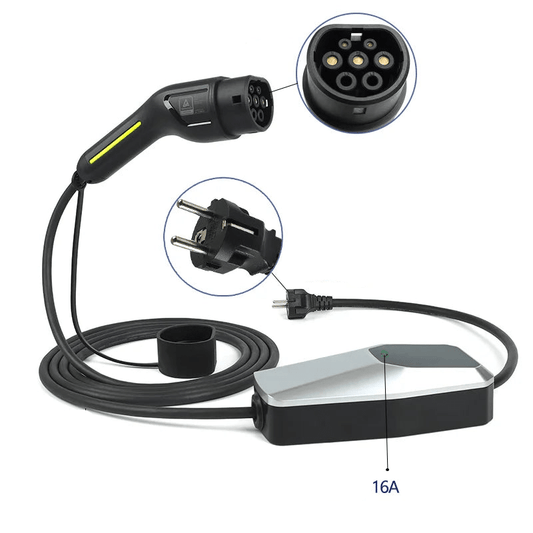 Carregador EV Portátil 3.5kW 16A - Cabo 10 Metros Incluído - IKERO.ENERGY