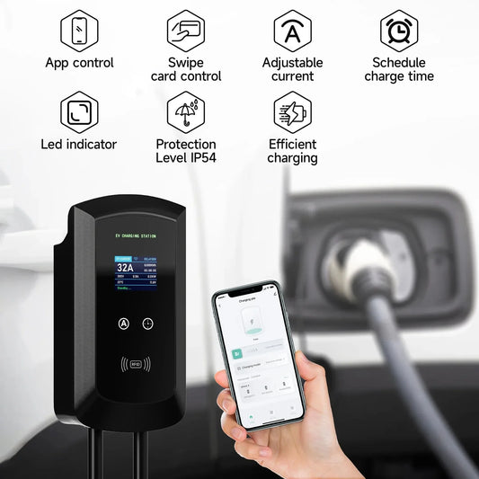 Wallbox AFEEV 7.6kW 32A / 11kW 16A / 22kW 32A | Type 2 | Wi-Fi + APP | IP66