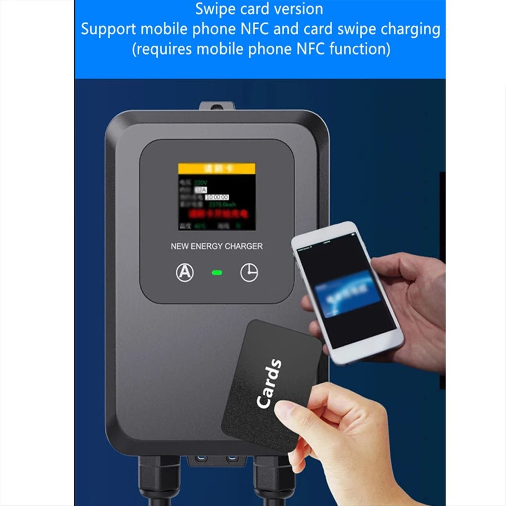 Wallbox Monofásico 7kW 32A Type 2 - Carregador EV Compacto com Ecrã LCD - IKERO.ENERGY