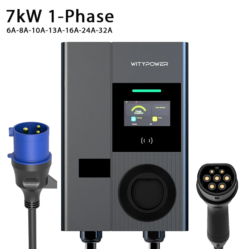 Wallbox WityPower 7 / 11 / 22kW Type 2 | Wi-Fi + APP | IP66 | Corrente Ajustável | TUV/CE