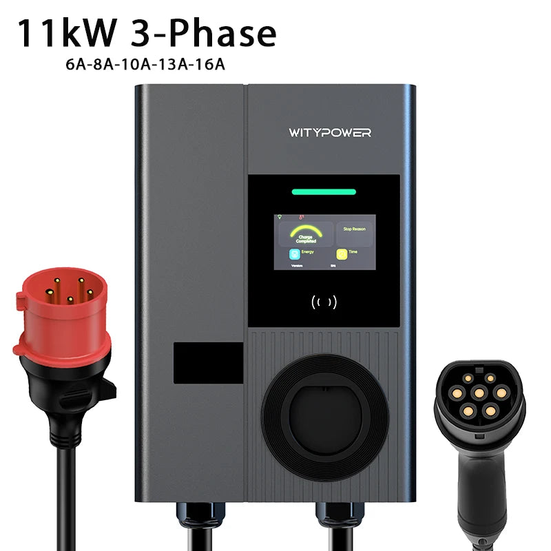 Wallbox WityPower 7 / 11 / 22kW Type 2 | Wi-Fi + APP | IP66 | Corrente Ajustável | TUV/CE