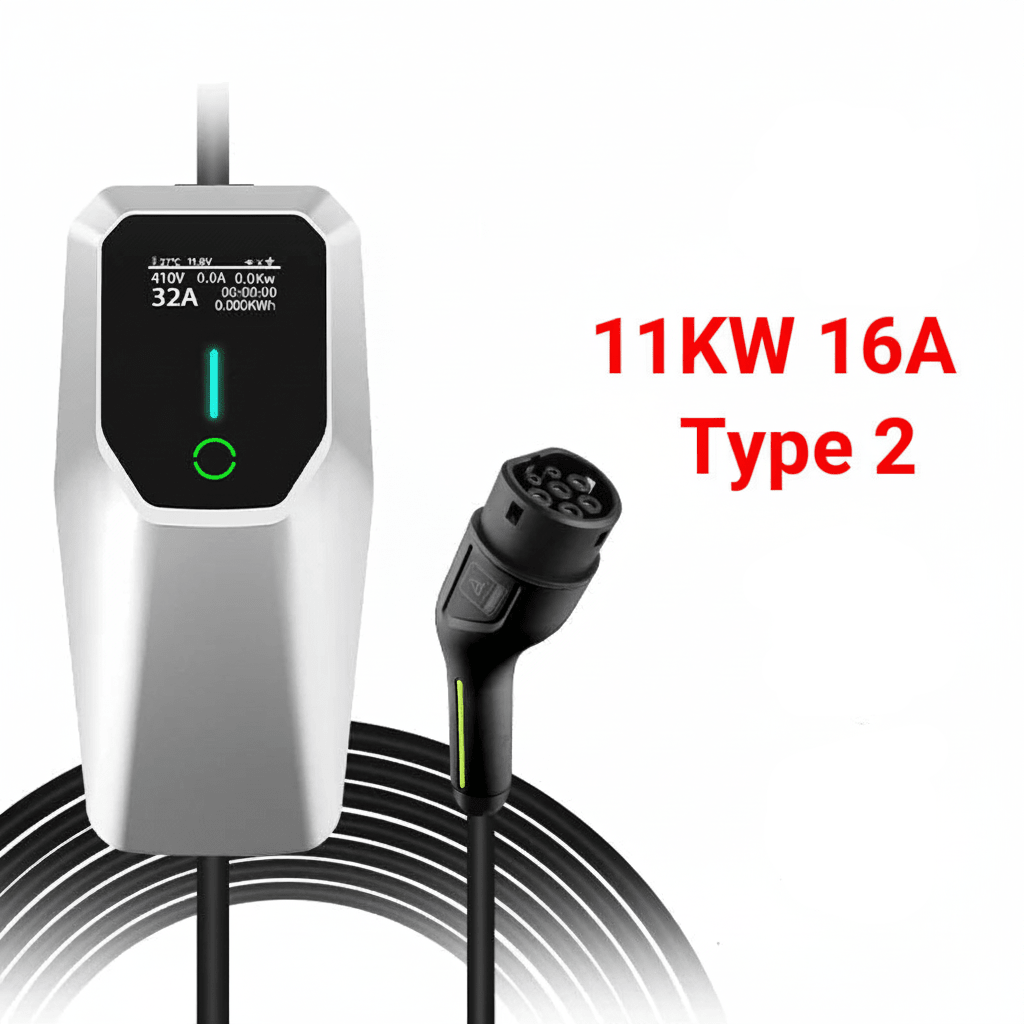 Carregador EV Portátil Trifásico 11kW 16A Type 2 - Alta Potência - IKERO.ENERGY