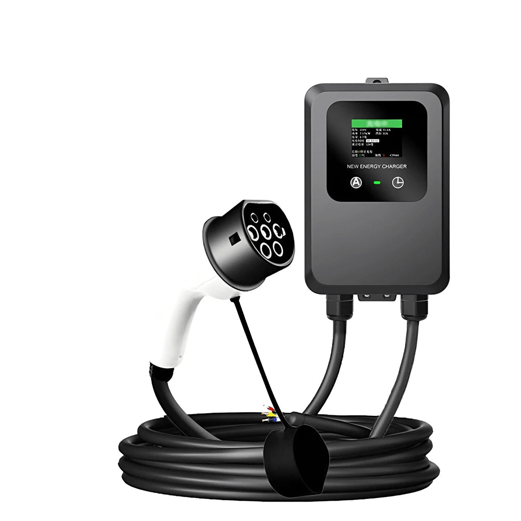 Wallbox Monofásico 7kW 32A Type 2 - Carregador EV Compacto com Ecrã LCD - IKERO.ENERGY