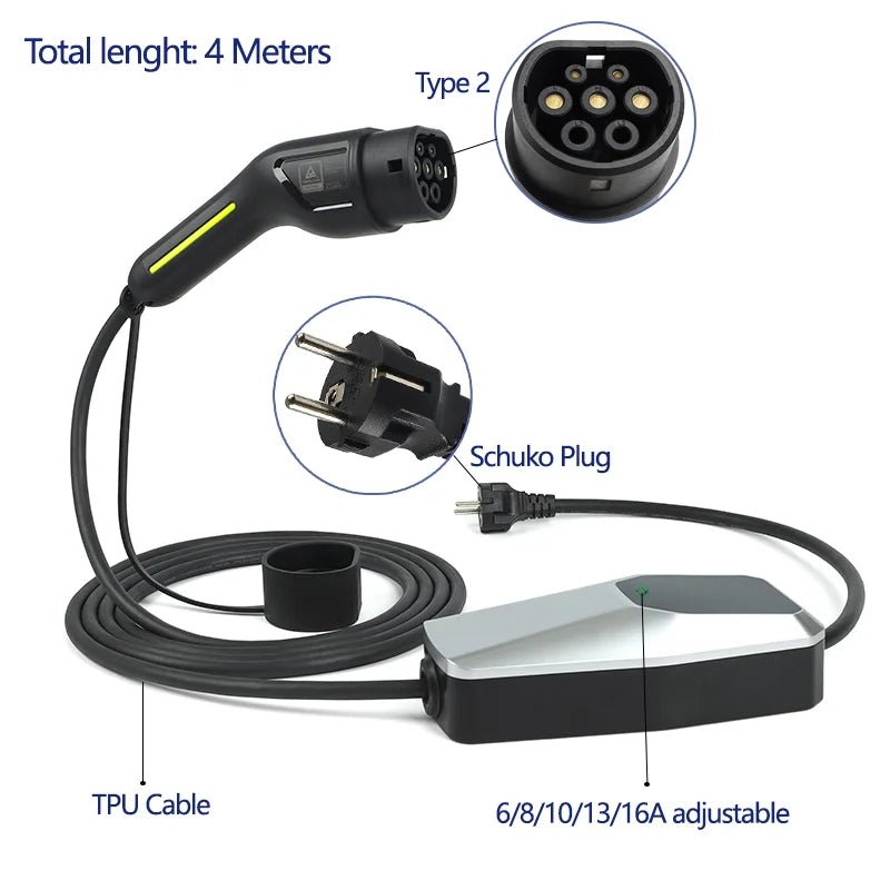 Carregador 3,5KW 16A 10 metros - IKERO.ENERGY
