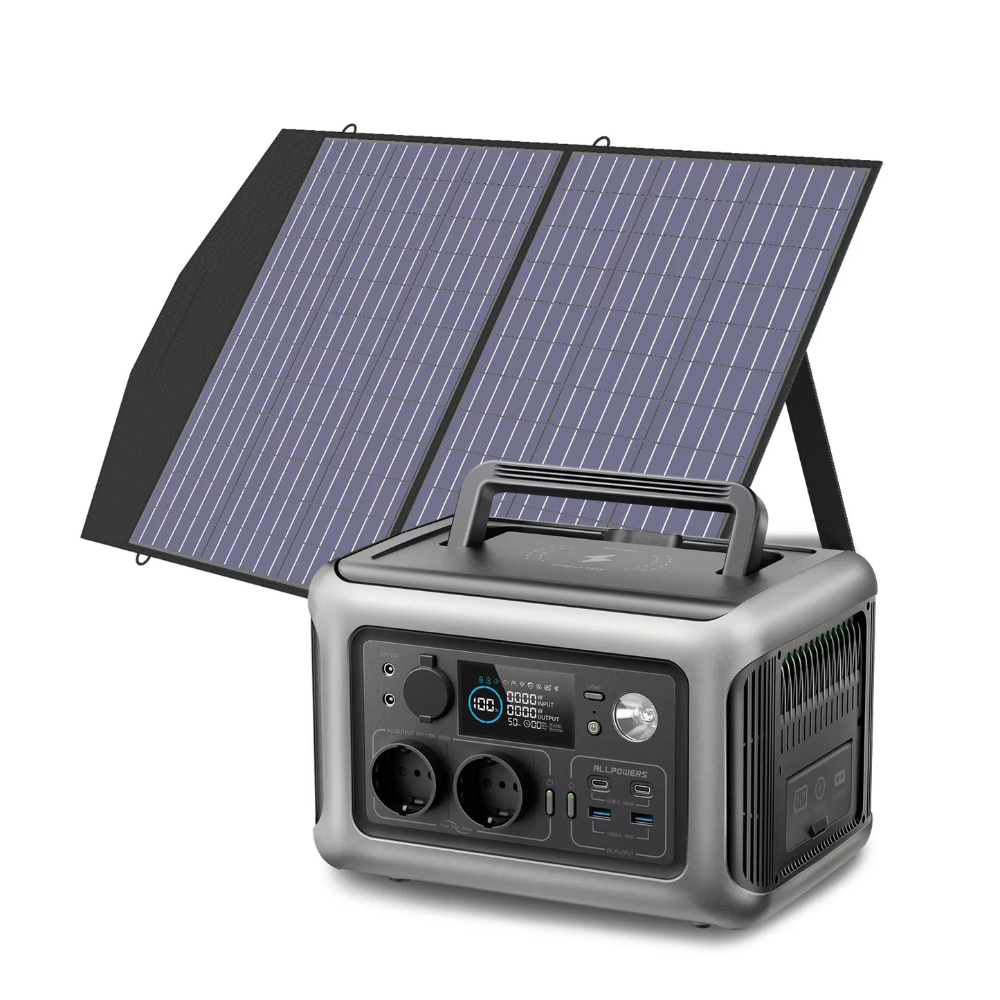 Estação de Energia ALLPOWERS R600 600W / 299Wh UPS + Painel Solar Opcional - IKERO.ENERGY