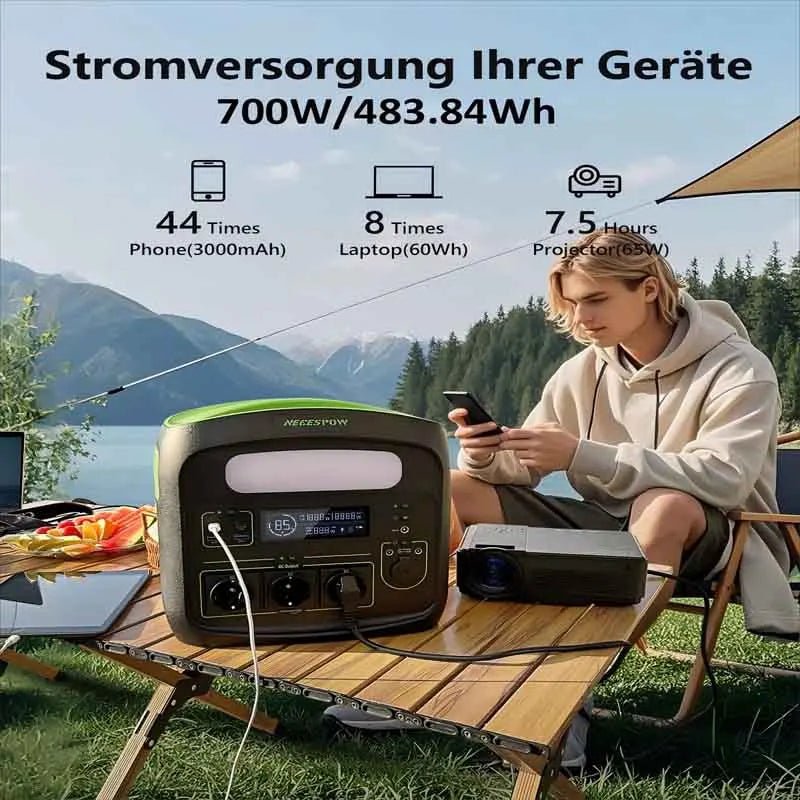 Estação de Energia Portátil 700W / 1100Wh LiFePO4 - Grande Autonomia - IKERO.ENERGY