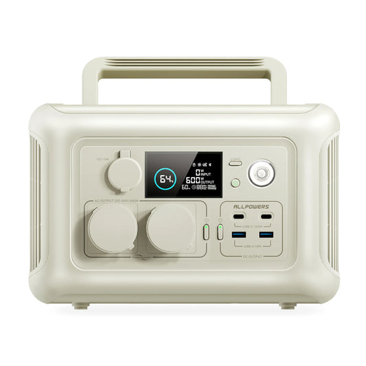Estação de Energia ALLPOWERS R600 600W / 299Wh + Painel Portátil Opcional - IKERO.ENERGY