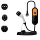 Carregador EV Portátil 3.5kW 16A — Type 1 / Type 2 / GBT | Corrente Ajustável