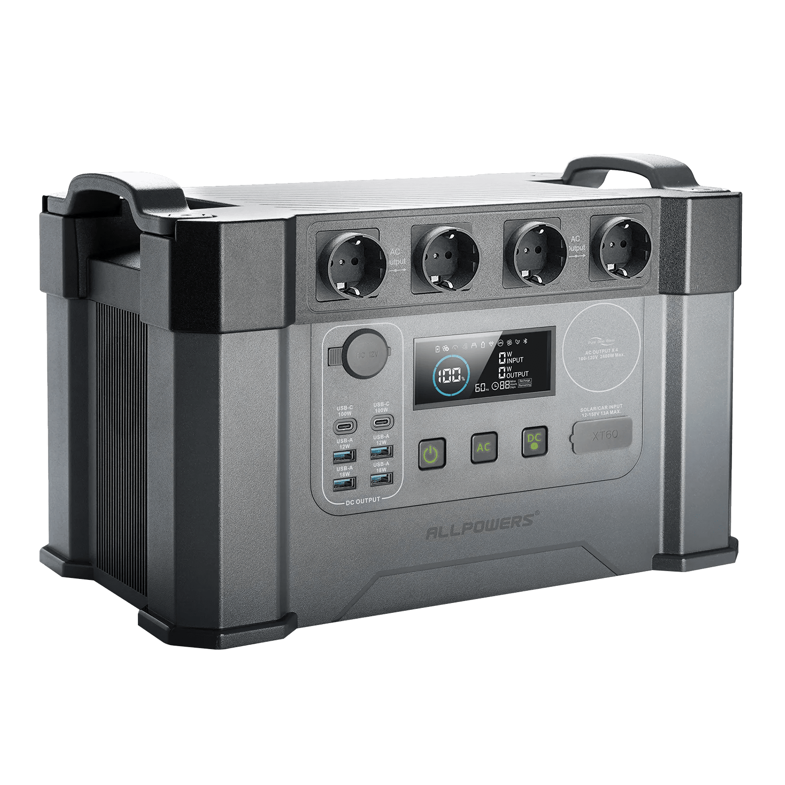 Estação de Energia Portátil 2400W / 1451Wh LiFePO4 - ALLPOWERS S2000 PRO - IKERO.ENERGY
