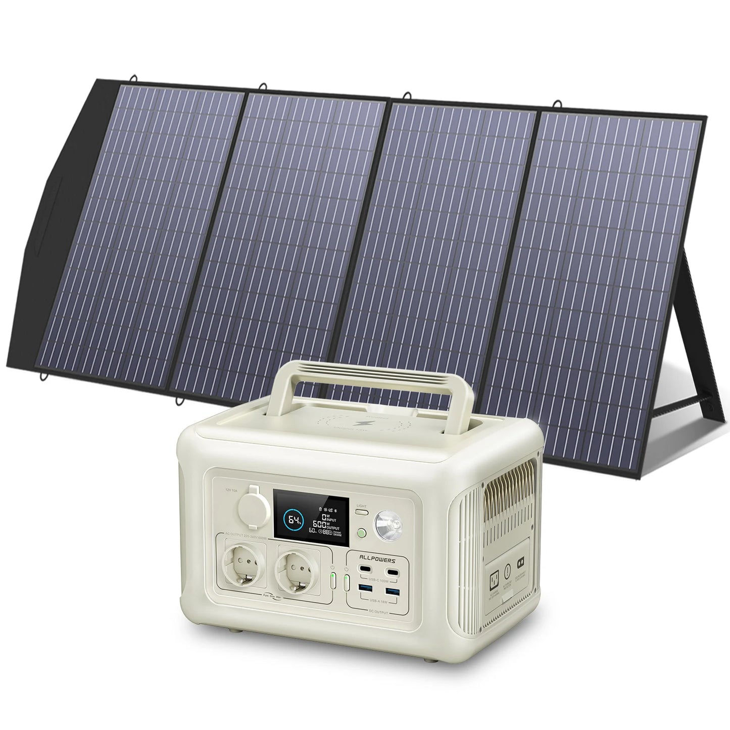Estação de Energia ALLPOWERS R600 600W / 299Wh + Painel Portátil Opcional - IKERO.ENERGY
