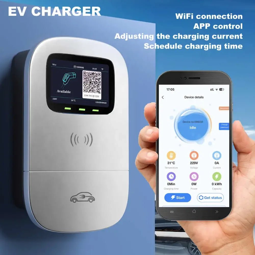Wallbox EBOX 7.6kW 32A Type 2 - Carregador EV com Wi - Fi e APP - IKERO.ENERGY